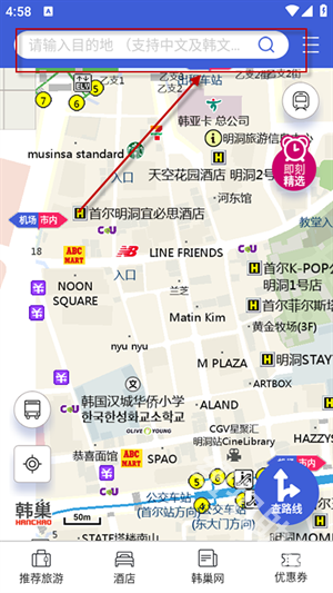 韩巢韩国地图